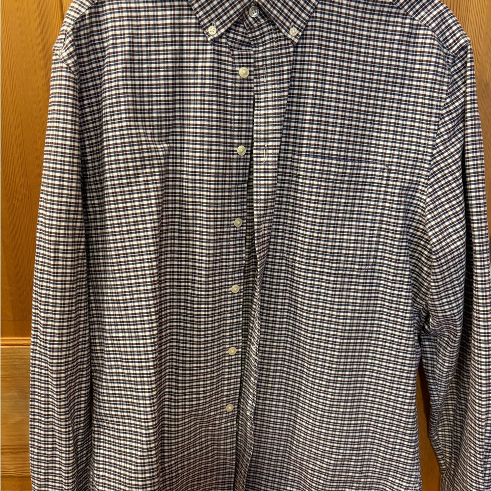 Jos. A. Bank Blue and White Casual Button Down Shirt